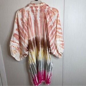 Young Fabulous & Broke Tie-Dye Long Sleeve Dress balloon dolman sleeves.